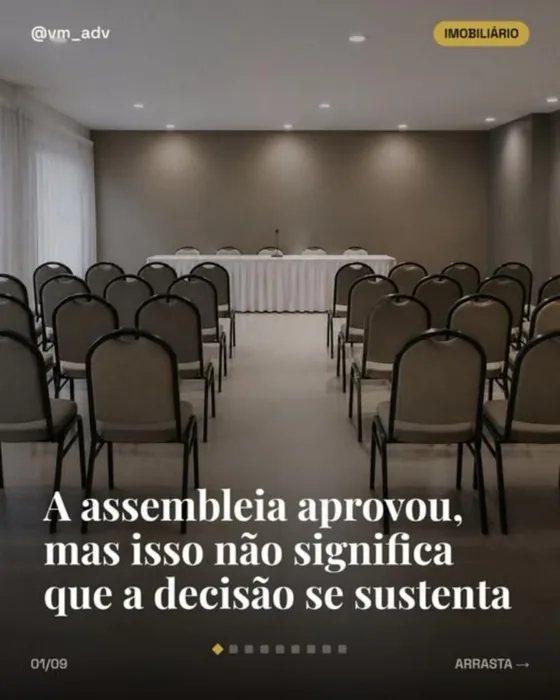 A assembleia aprovou, mas isso não significa que a decisão se sustenta — publicação de @vm_adv no Instagram