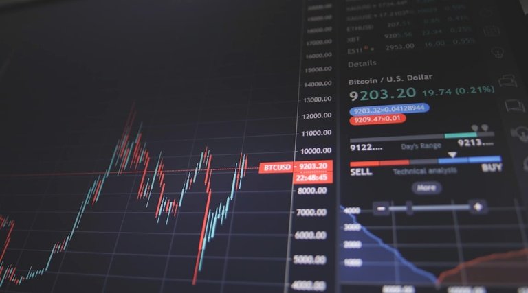 Braskem vai falir? Monitor com gráficos de ações Braskem vai falir?: tela de monitor exibindo gráficos de ações com linhas vermelhas e verdes indicando quedas e altas
